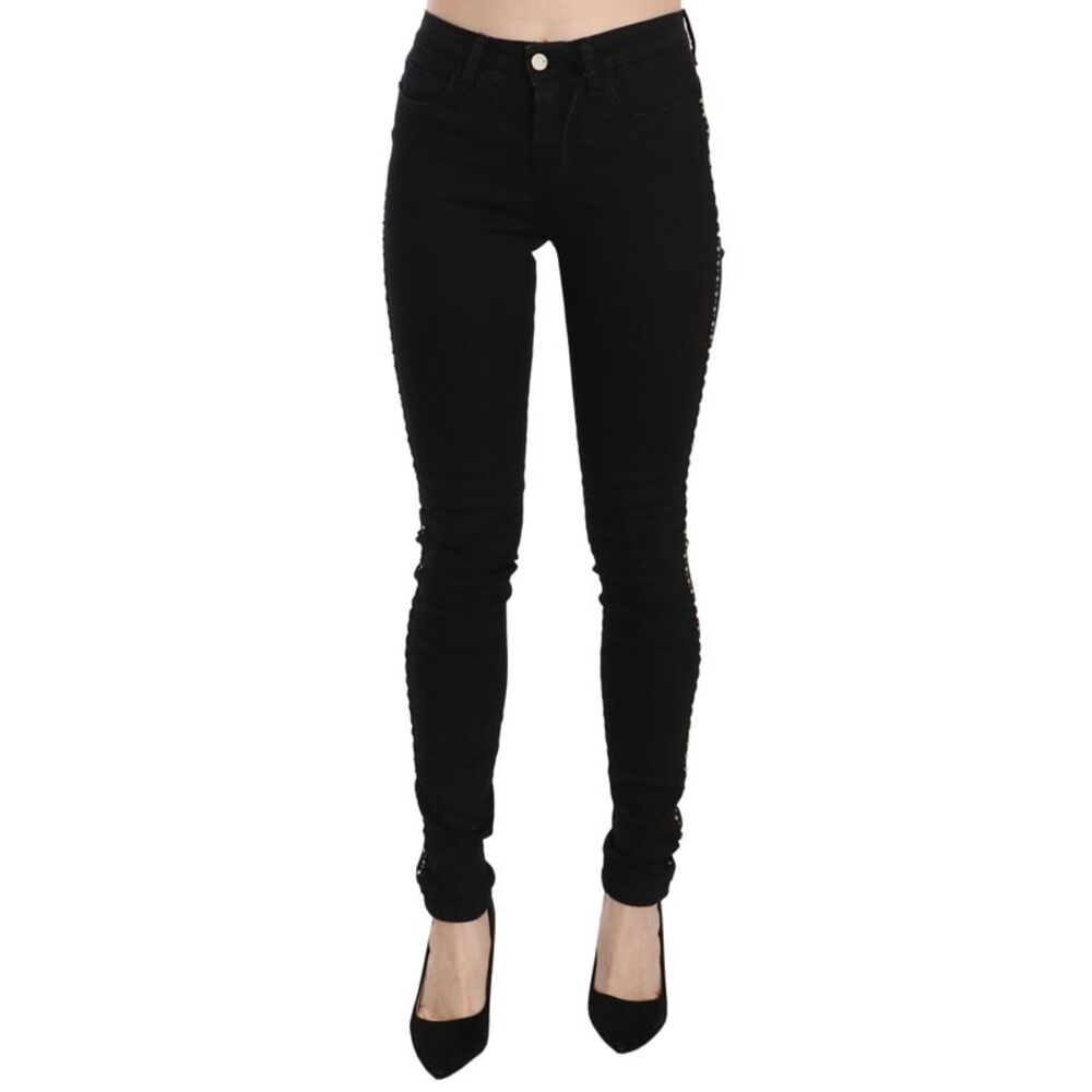 Costume National Chic Mid Waist Skinny Black Women's Denim